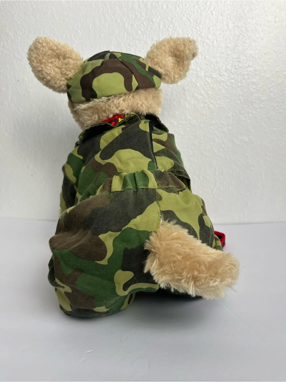 Build A Bear Plush Dog Toy Green Camo Army Outfit Boots Leash Hat Kids Accessory